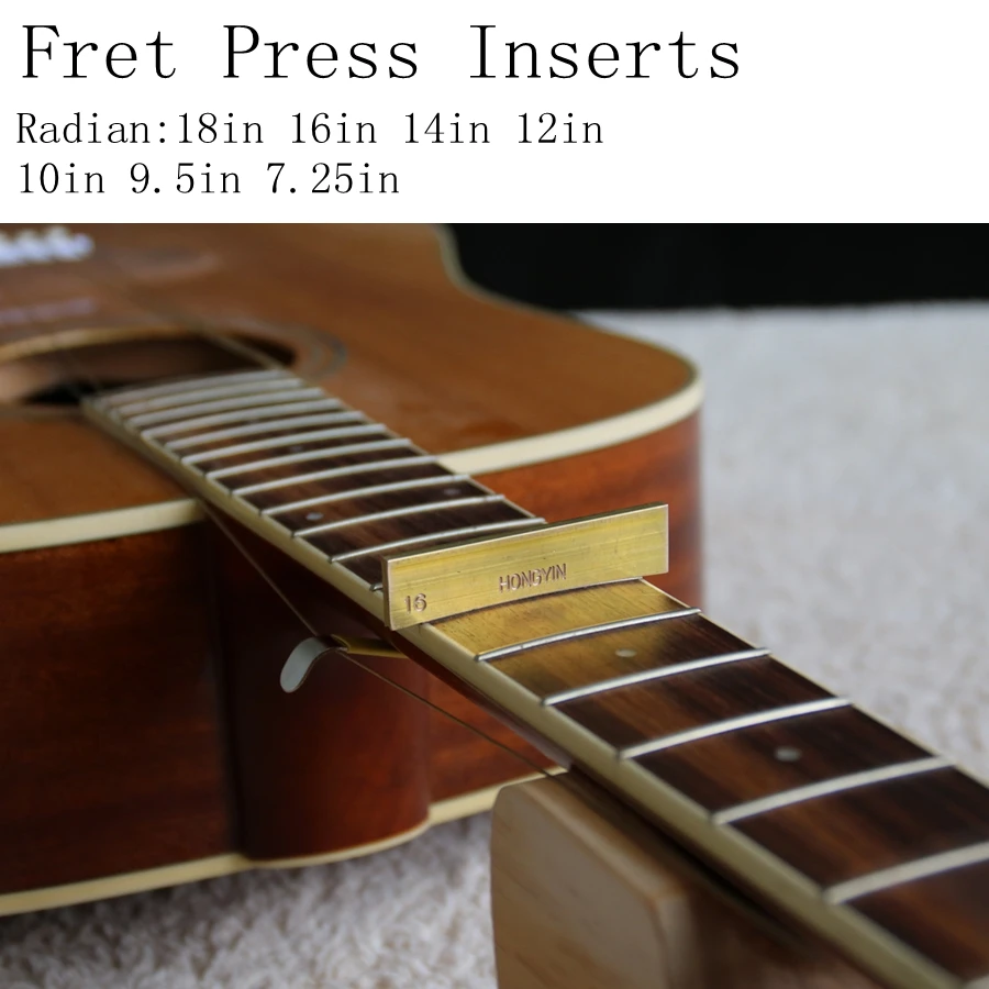 Insert de clavier de touche de rayon de guitares avec presse de frette