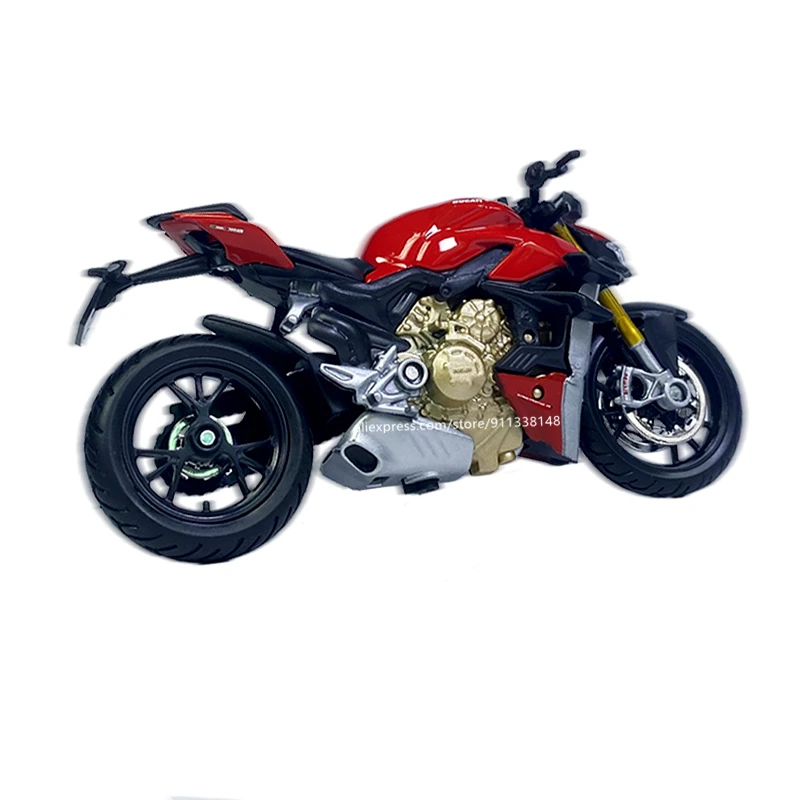 Maisto-réplica de motocicleta Ducati Super Naked V4 S, escala 1:18, con detalles auténticos, modelo de motocicleta de colección, juguete de regalo