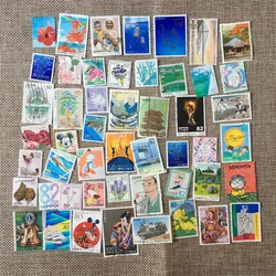 50Pcs/Set Japan Stamp All Different NO Repeat with mark Postage Stamps for Collecting