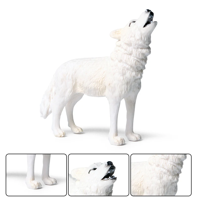 Oenux Simulation Savage Wild Animals Beast Wolf Miniature Figurines Wild Wolves PVC Model Action Figure Collection Toy Kids Gift