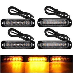 Led Side Marker Lights Amber Recovery Car 12V 24V LED Lighting Bar Orange Grill Breakdown Flashing  led Emergency Strobe Lights