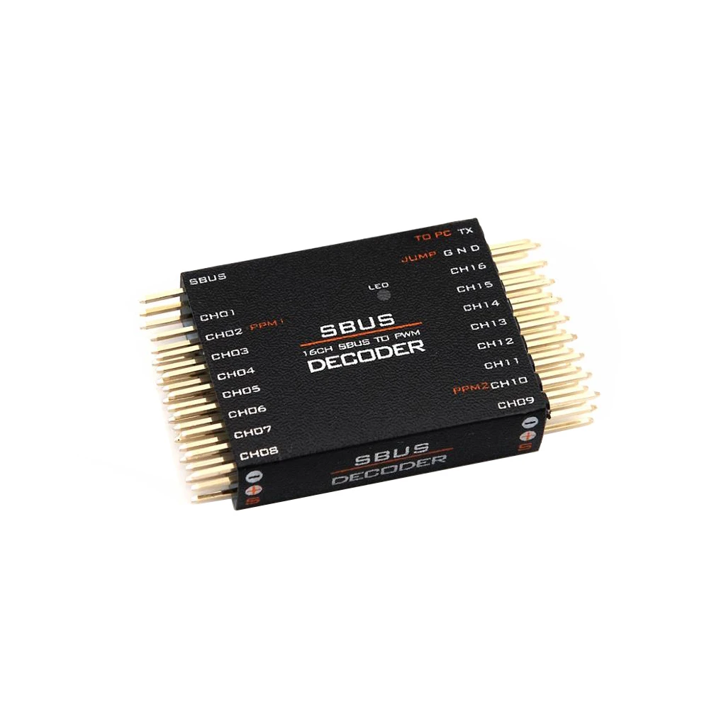 SBUS PPM To PWM Decoder 16CH For Futaba FrSky XM+ X8R RXSR R9MM TBS Compatible