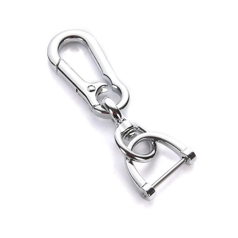 Two Color Metal Buckle Car Key Accessories Horseshoe Buckle Simple Waist Key Pendant for Men and Women