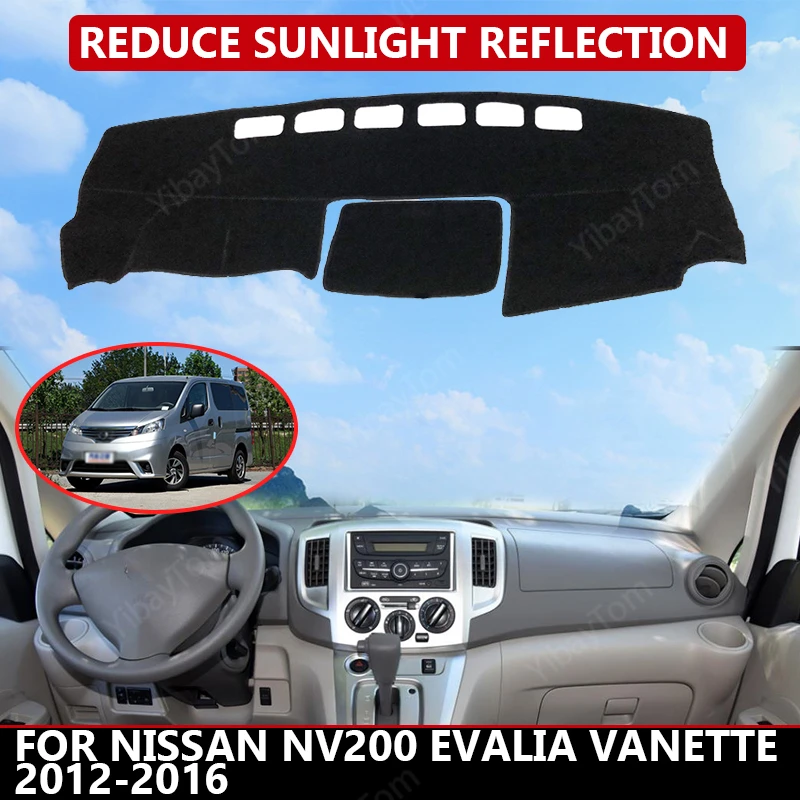 for Nissan NV200 Vanette 2012-2016 Car Dashboard Cover Mat Auto Sun Shade Cushion Pad Interior Protector Carpet Trim Accessories