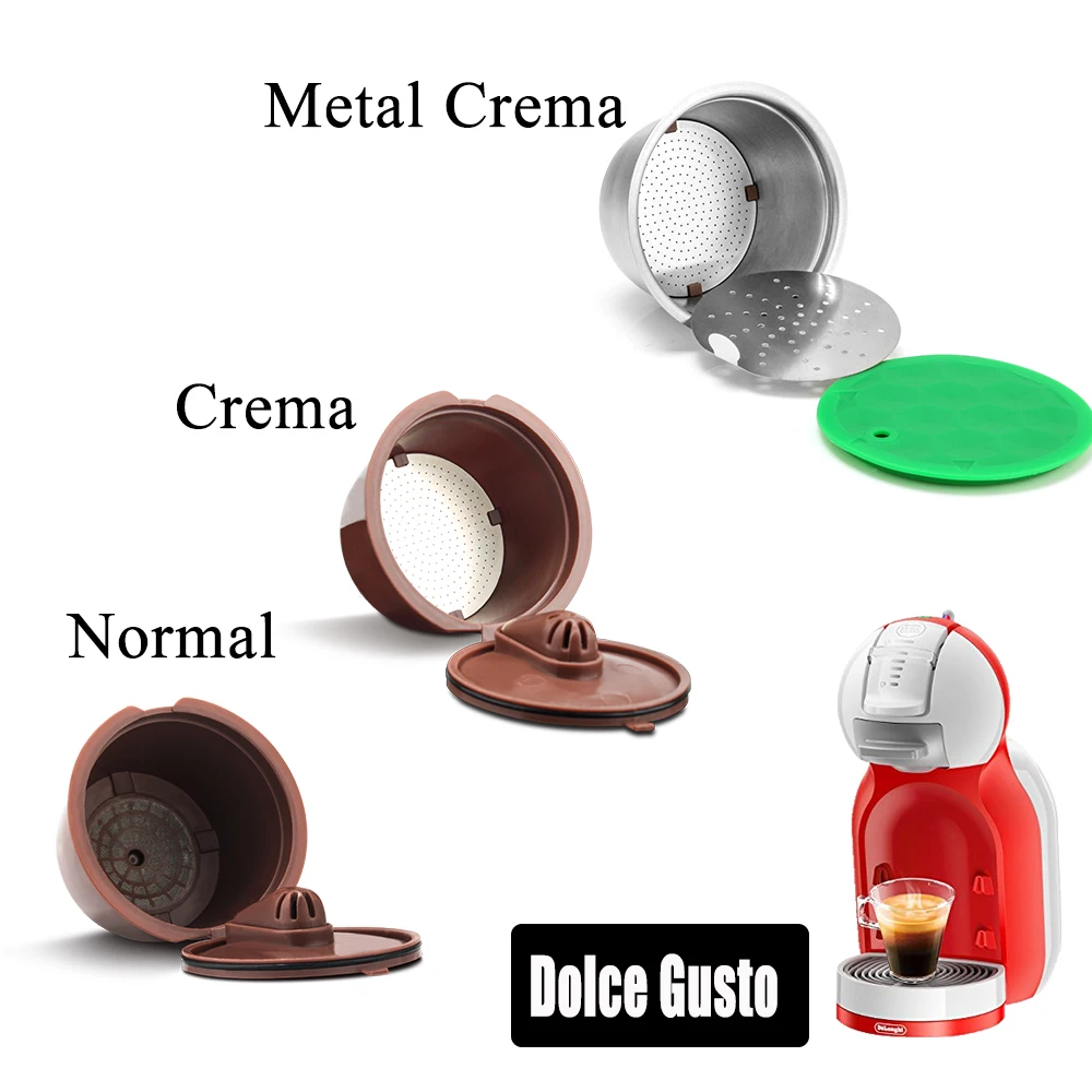 

Reusable Filter Pod For Nescafe Dolce Gusto Stainless Steel Coffee Capsule Plastic Refillable Dolci Gusto Coffee Dripper Basket