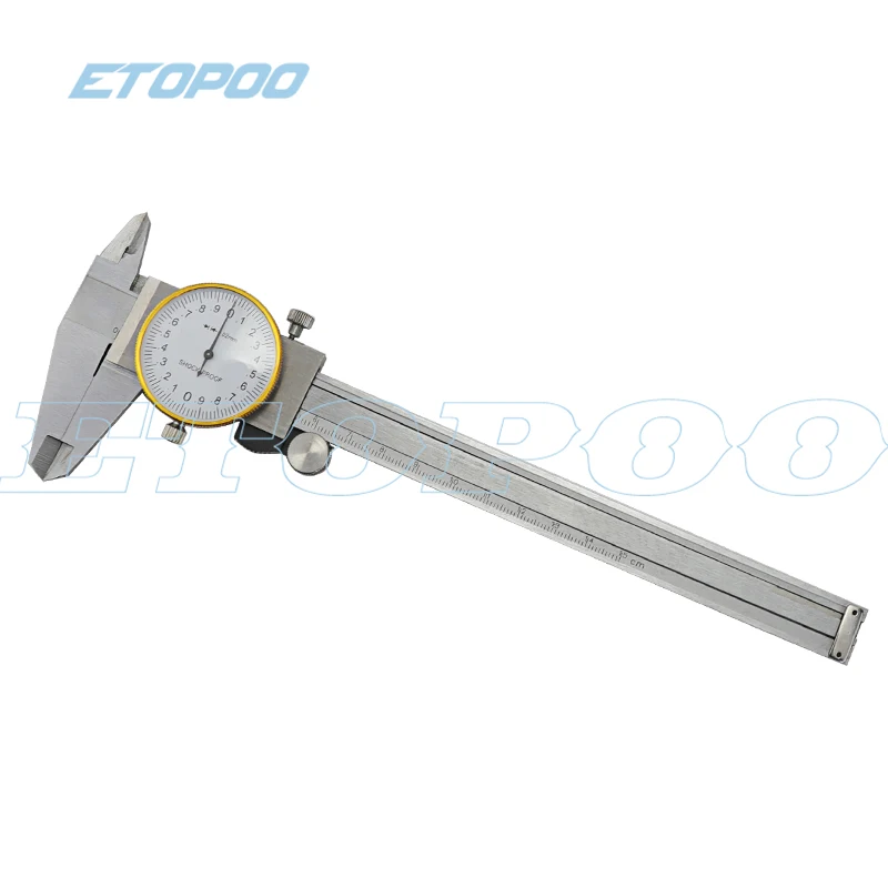 0-150mm 200/300mm Dial Caliper Metal Vernier Caliper With Dial Indicator Stainless/Carbon Steel Gauge Measuring Tools Micrometer