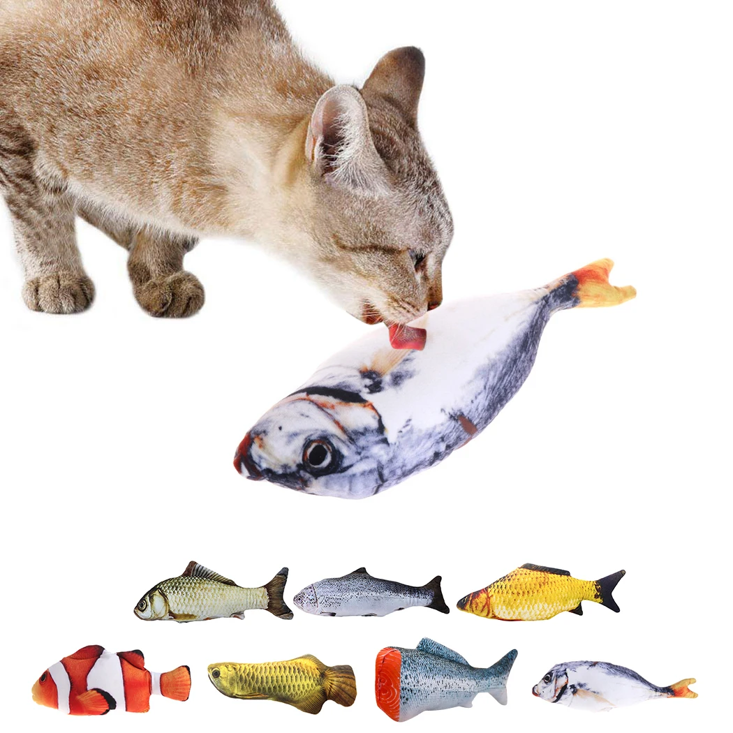 Kapmore Creative Fish Shape Pet Toy Fish Shape Bite Resistant Catnip Cat Toy Pet Chew Toy Pet Interaction Supplies