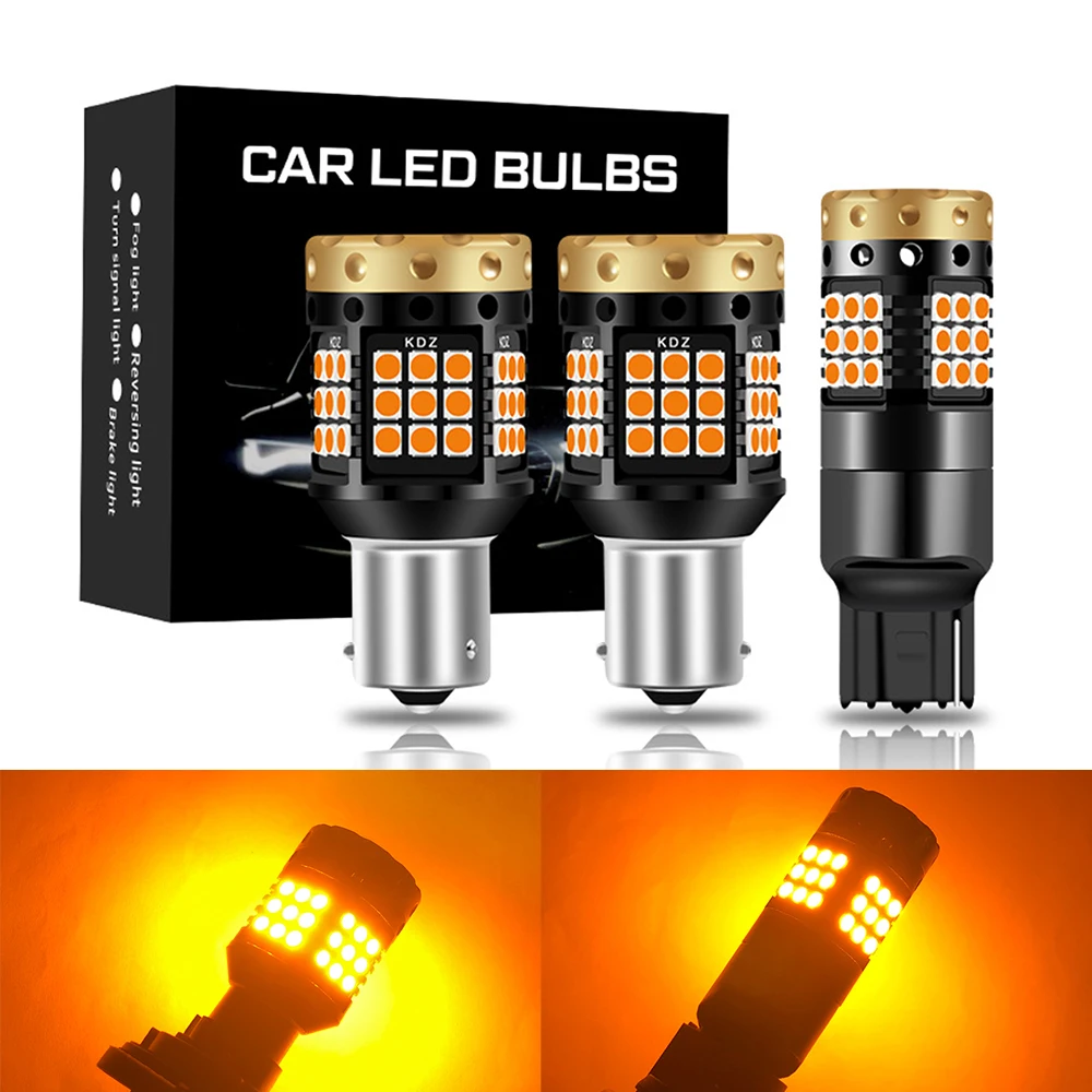 

СВЕТОДИОДНЫЕ Лампы BA15S PY21W BAU15S Canbus 1156 36/45SMD T20 3030 W21W WY21W для указателей поворота автомобиля, 2 шт., высокое качество 7440 P21W