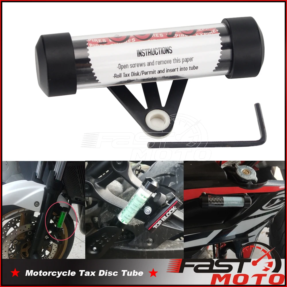 

Налог-диск на трубку мотоцикла налог-диск для Honda Suzuki Kawasaki Yamaha W/цилиндрический держатель рамка отвертка Motrax Универсальный