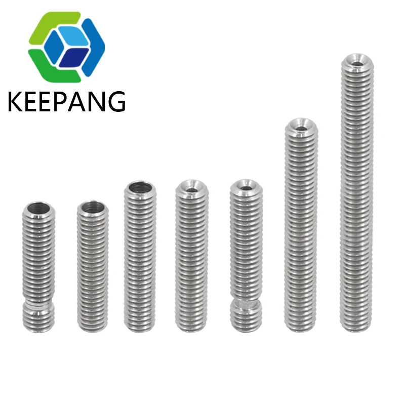 3D Printer Throat for MakerBot MK8 Hotends M6 1.75mm Filament Stainless Steel Heat Break PTFE Tube 30mm 40mm 50mm