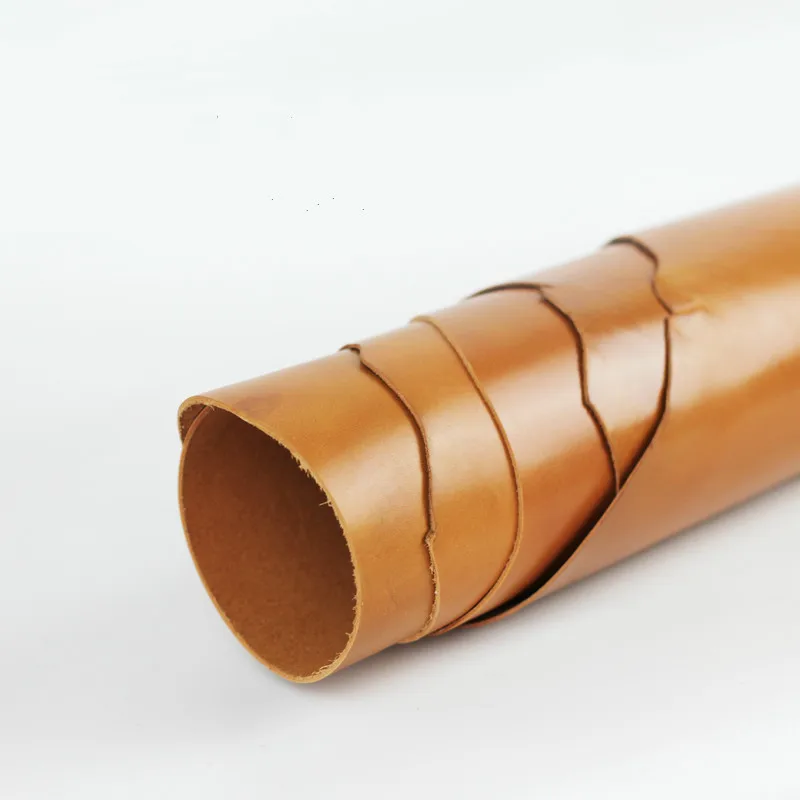 leather craft leather genuine leather about 1mm 2mm cowhide vintage veg. tanned leather craft brown Vegetable handmade