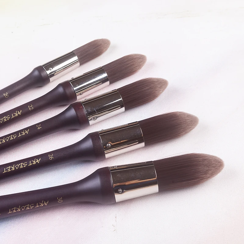 Artsecret TCW-03 Acrylic Oil Large Brush Multi-Purpose Stiff Synthetic Hair Long Wooden Handle Paints Tools Art Artist Supplies