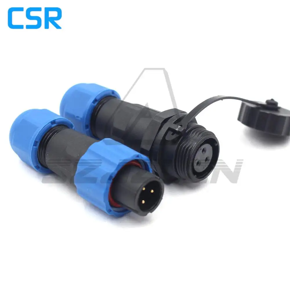 SD1310/P-SD1312/S,  3 Pin Waterproof Connector Plug And Socket IP68. Aviation Cable Connector,Panel Mount Connector