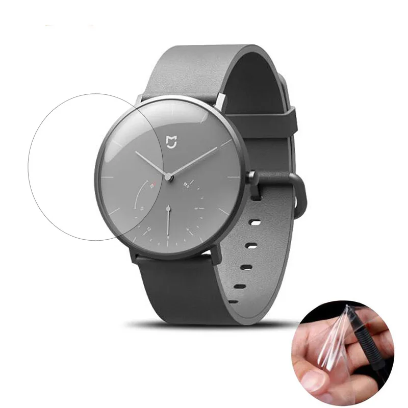 Película protetora macia para xiaomi, 5 peças, mijia quartzo smart watch pulseira bluetooth smartwatch capa protetora de tela
