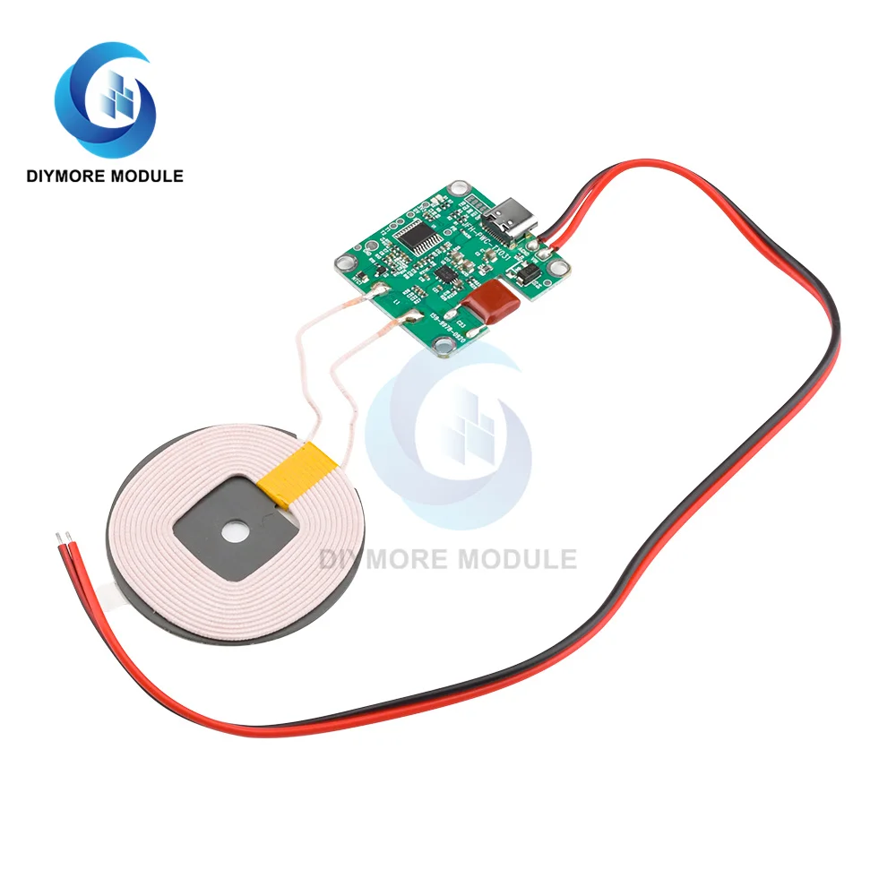 20W high power 5V 12V fast charging wireless charger transmitter module Type-c USB + coil Qi universal FOR CAR PHONE battery