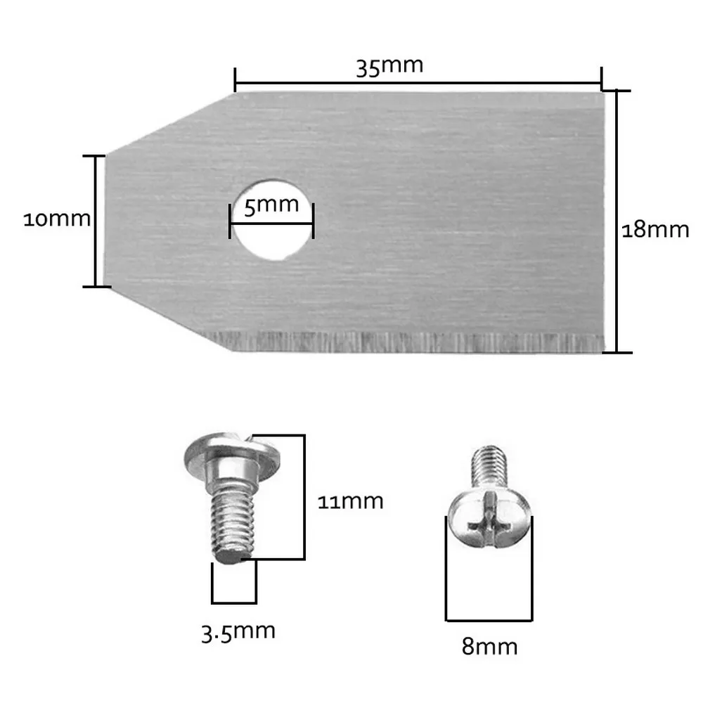 Imagem -06 - Lâmina de Substituição do Cortador de Robô Durável Lâmina Anti-ferrugem para Husqvarna Cortador de Grama de Jardim Novo 35*18*0.75 mm 30 Pcs