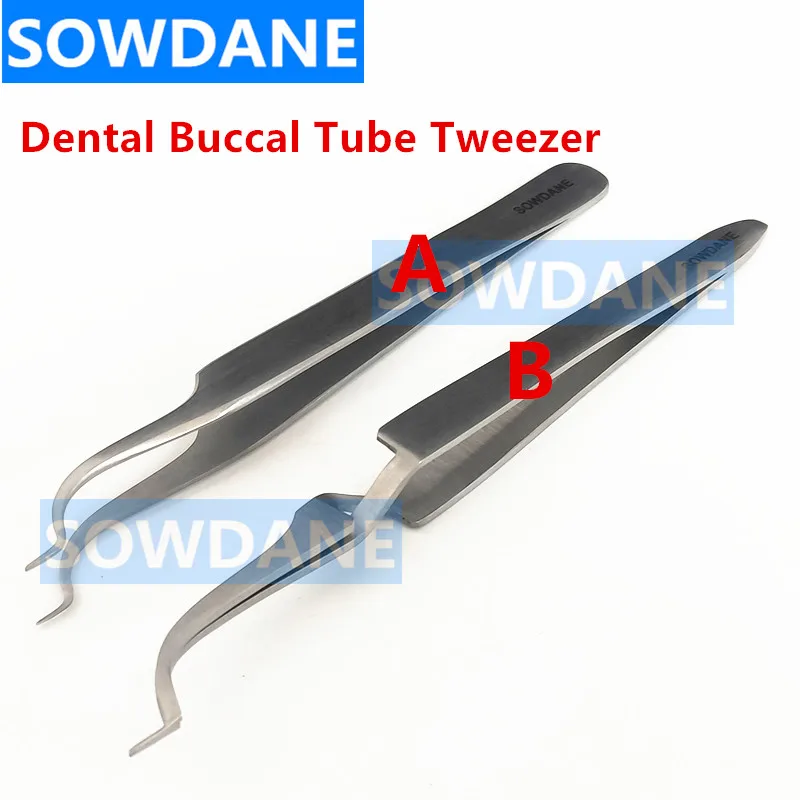 

1pc Dental Orthodontic Posterior Buccal Tube Bonding Tweezer Holder Placer Stainless Steel Orthodontic Tool