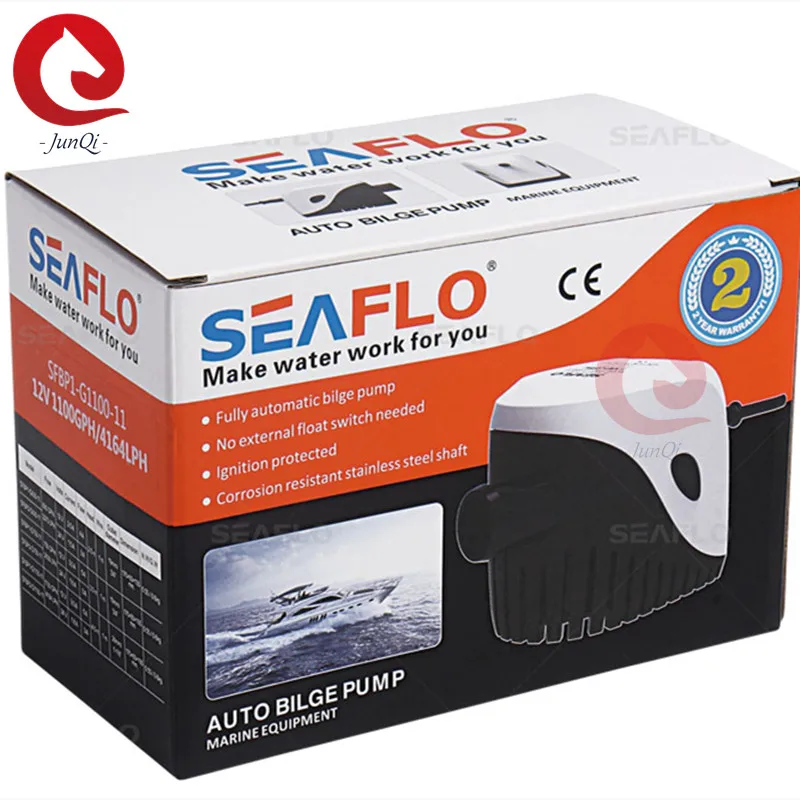 SEAFLO 11 Series 1100 GPH Bilge Auto Water Pump Automatic Bilge Water Pump Suitable for Yachts,Marine,RV,Gardens,Boats Pumping