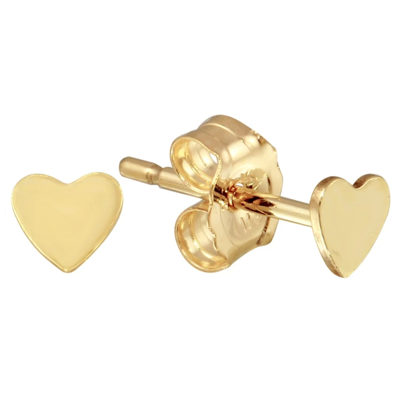 

14K Gold Filled 3.5MM Heart Earrings Gold Jewelry Gold Filled Stud Earrings Brincos Pendientes Oorbellen Boho Women Earrings