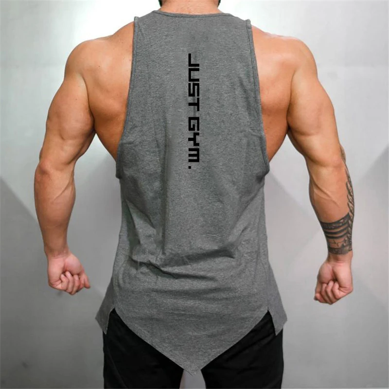 Muscleguys Gym Clothing Bodybuilding Stringer Tank Top Men Fitness Singlet Sports Sleeveless Shirt Cotton Undershirt Muscle Vest