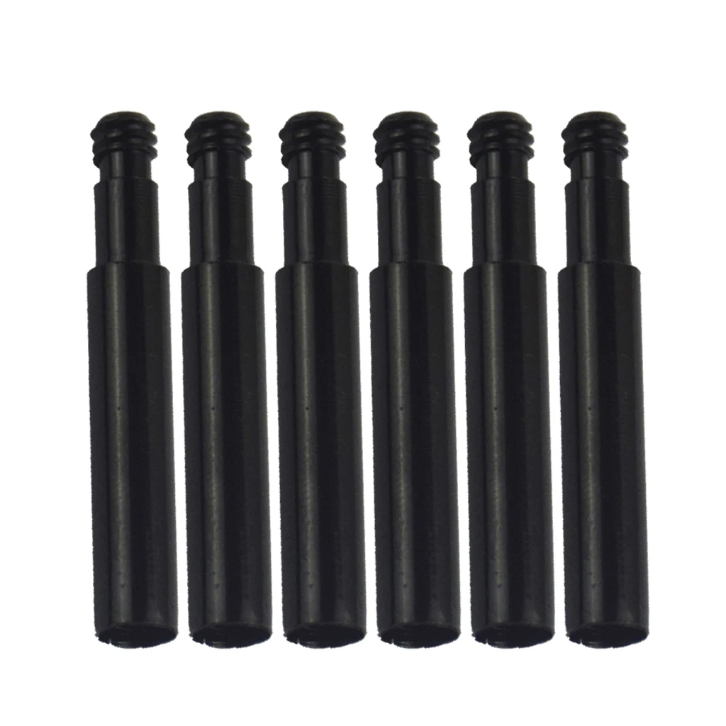 Racing 6pcs Presta Valve Extension Black Bicycle Wheel Aluminium Valve Extender Black 40/50/60/70mm