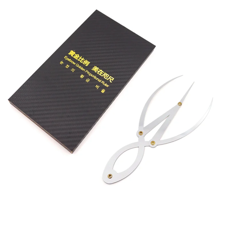 

1pc Stainless Steel Golden Ratio Eyebrow Ruler For Microblading Permanent Makeup Measuring Ruler Eyebrow Shaping Design Tool