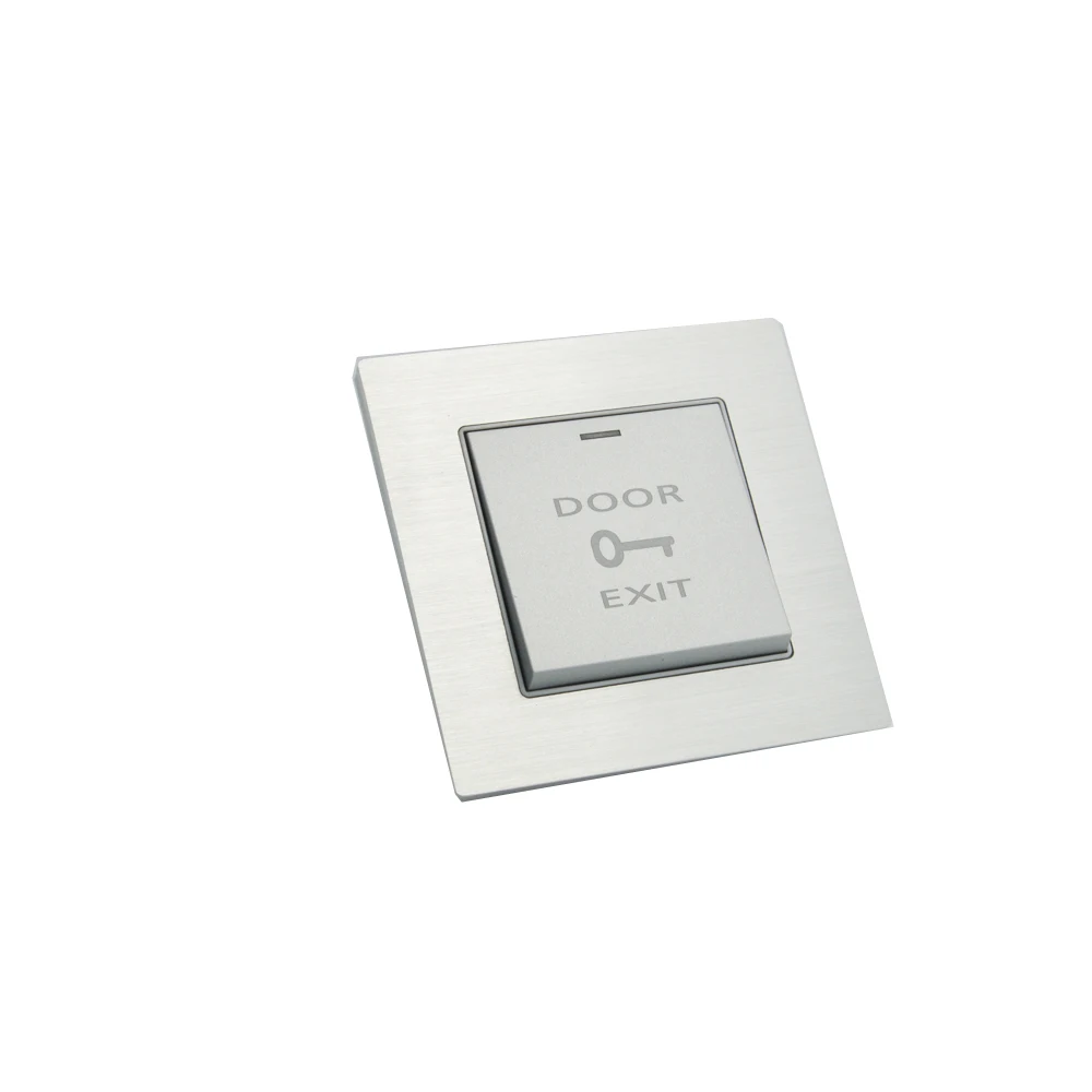(10 PCS)Silvery Color Metal Surface Door Exit Button Access Control Switch Automatically Reset Door Release Switch NO Output