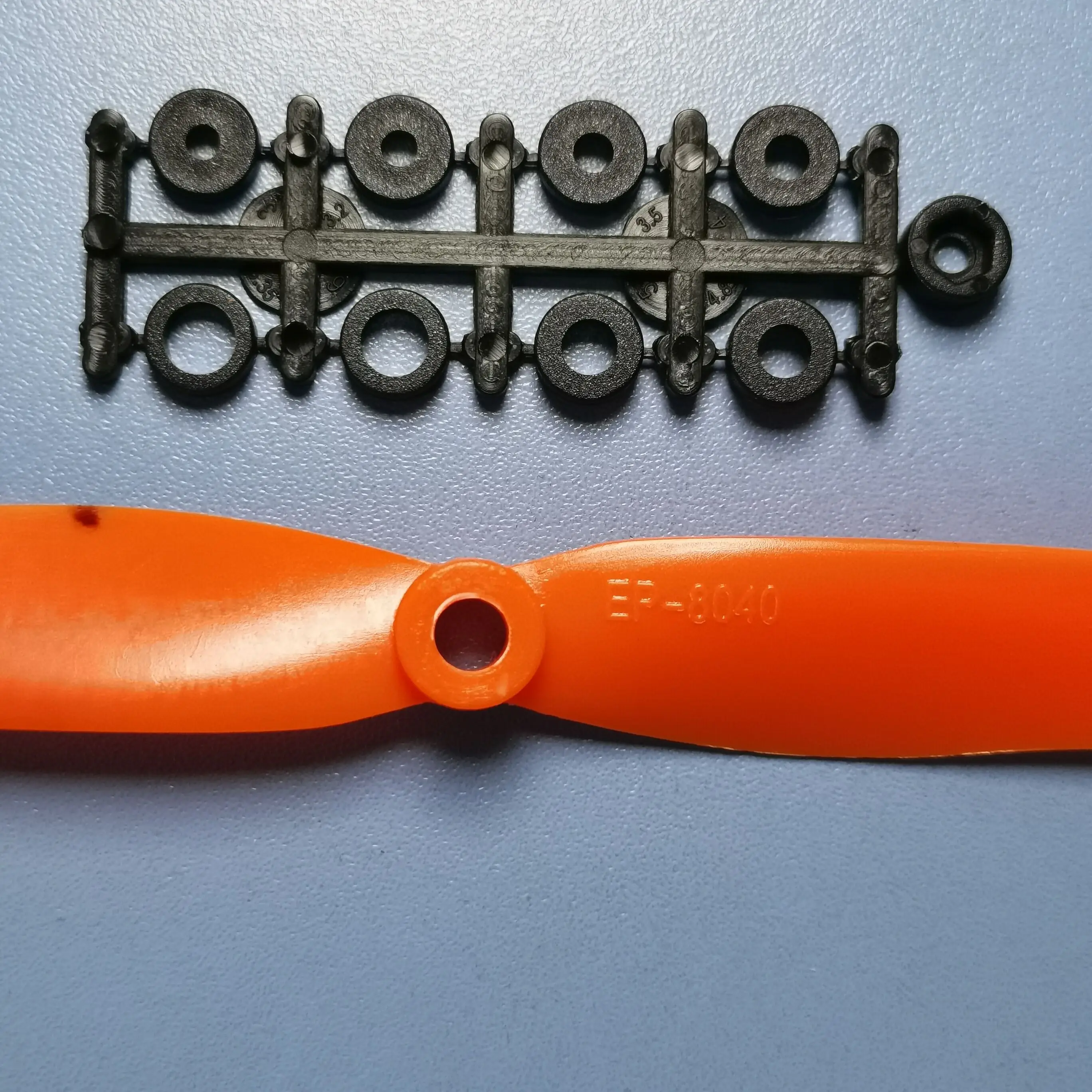 10 Pcs HY 2 Klinge Propeller 5030 6030 7035 8040 8060 9050 1060 1160 Direct Drive High-Speed Pro farbe Orange