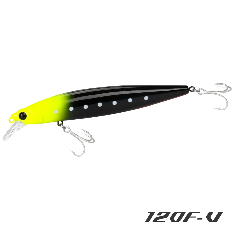TSURINOYA Meeresfischköder 120F Ultra-Langwurf schwimmender Salzwasser-Minnow-STINGER 120 mm 19 g Gewicht künstlicher Köder