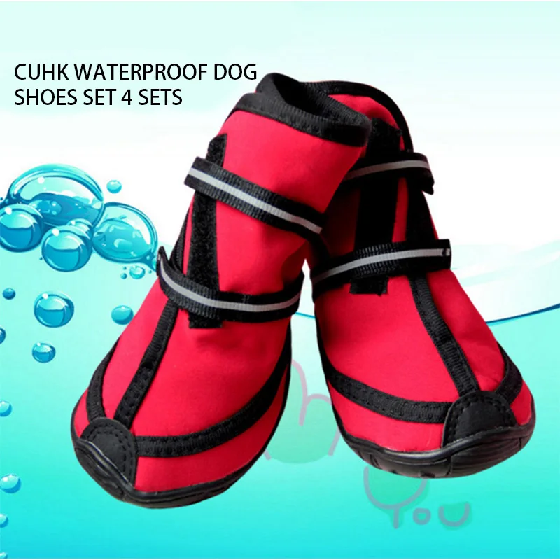 4pcs Dog Shoes No-Slip Waterproof Boots Breathable Rain Wear Paw Protector Outdoor Sock for Small Medium Dogs Dropshipping