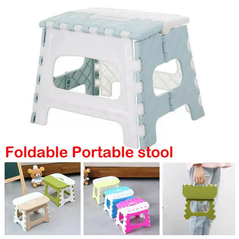 Adults Kids Plastic Folding Stool Multi-function Portable Small Chair for Outdoor Home Kitchen Foldable Fold Up Stepstool