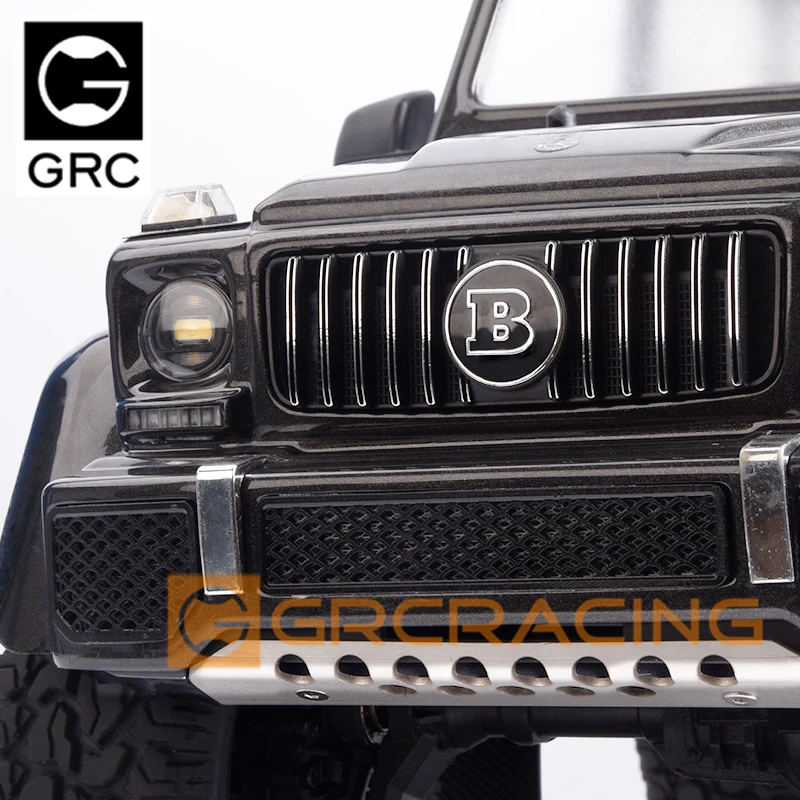 GRC Radiator Grille Air Intake Grille W/B Logo Silver Plating For TRAXXAS TRX4 G500 TRX6 G63 Benz #G162BP