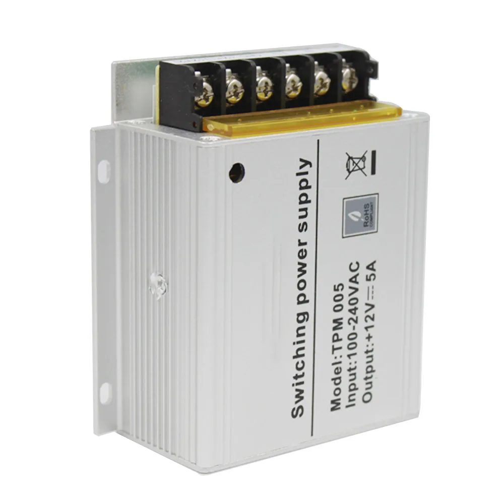 TPM005 DC 12V 5A Mini Access Control Netzteil Power Adapter Aluminium alloy Power Adapter AC 100-240V