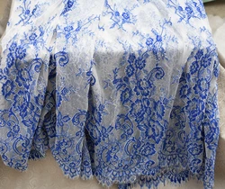 High quality beautiful export embossing eyelashes lace lace cloth clothing dress fabric home decoration