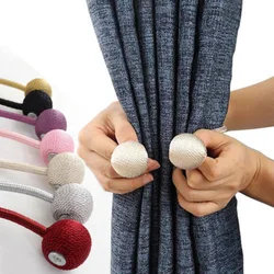 New Magnetic Pearl Ball Curtain Tiebacks Tie Backs Holdbacks Buckle Clip Accessory Curtain Tieback Home Storage Accessories