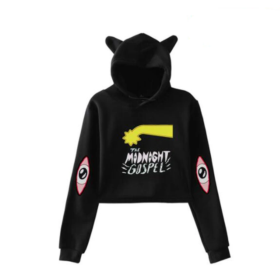 

The Midnight Gospel Crop Top Hoodie Harajuku Cropped Sweatshirt Streetwear Hip Hop Long Sleeves Pullover Tops Sudaderas Mujer