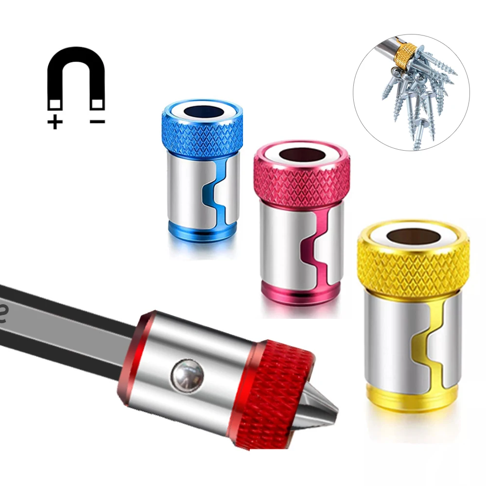 

Universal Magnetic Ring Metal Screwdriver Bit Magnetic Ring For 6.35/7mm/ 7.3mm Shank Anti-Corrosion Drill насадка на шуруповерт