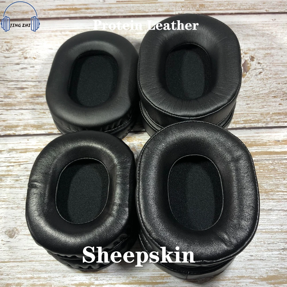 Aplicar ao áudio technica ath msr7 ws990bt m50x m20x m40x m70x m30x fones de ouvido substituir almofada de orelha de pele de carneiro capa de ouvido de couro genuíno