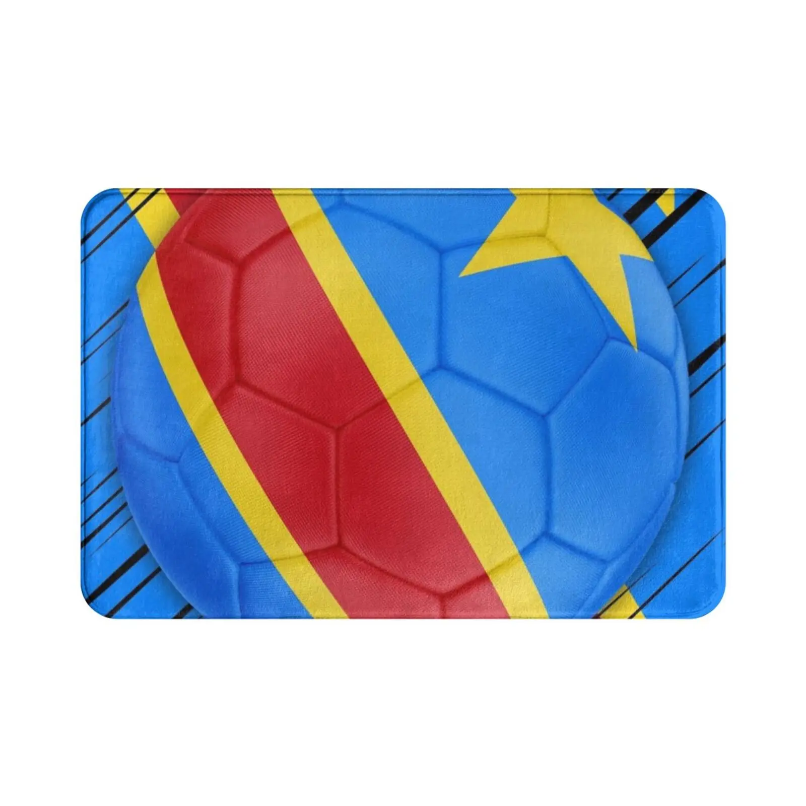 Congo Football Flag Carpet Mat Rug Cushion Soft Congo Kinshasa Congo National Flag Competition Football Soccer