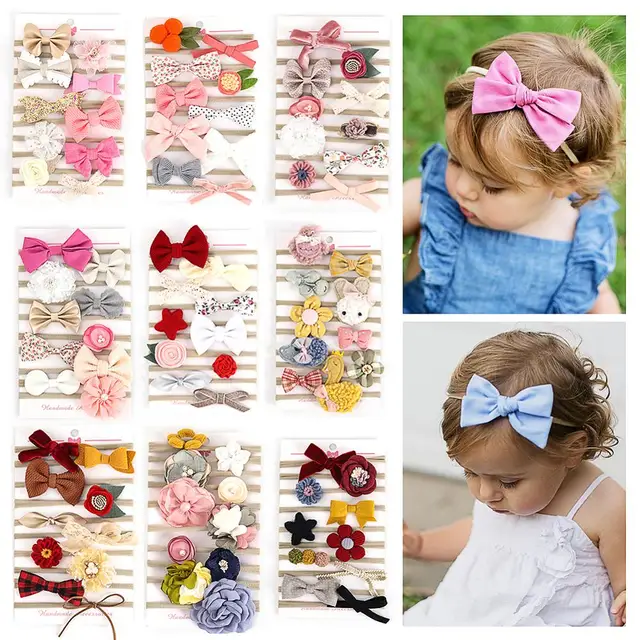 10 sztuk/zestaw kwiatowe opaski dla dzieci elastyczne nylonowe opaski do włosów kokardka z tkaniny Leopard Headwraps nowonarodzone dziewczyny bezpieczeństwo bezfalowe nakrycia głowy