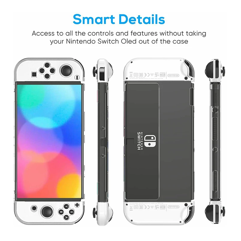 Gaming Accessories Bundle Carrying Case with Card Slots PC Protector Bag for Nintendo Switch OLED Console and Joy-con