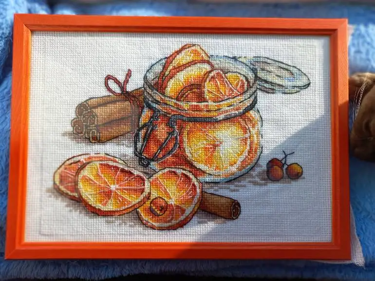 Lemon cross stitch kit aida 14ct 11ct count print canvas stitches embroidery DIY handmade