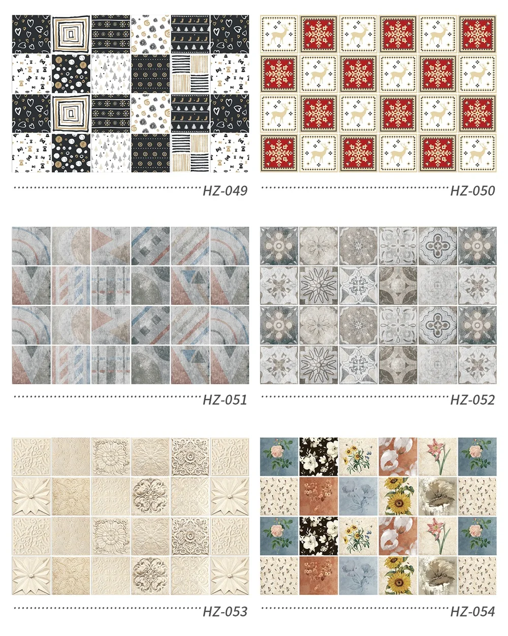 24PCS Fliesen Aufkleber Küche Wand Wasserdichte Und Öl-proof Selbst-adhesive Wallpaper 3d Retro Kunst Muster Abnehmbare bad Abziehbilder – Detail 3