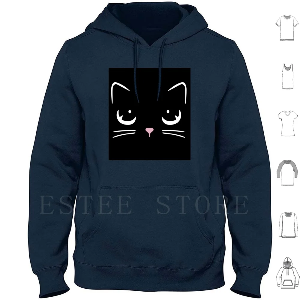 Suspicious Cats Hoodies Cat Kitty Black Cat Pattern Animal Pet Cat Lover Black And White Watercolor Ink Kids