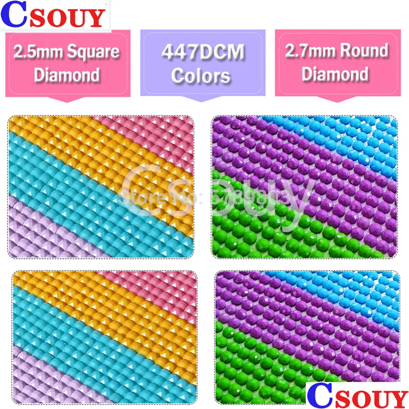 New Blank Canvas 5D DIY Diamond Painting Blank Grid Full Square/Round Diamond Embroidery Cross stitch Independent Design Diamond