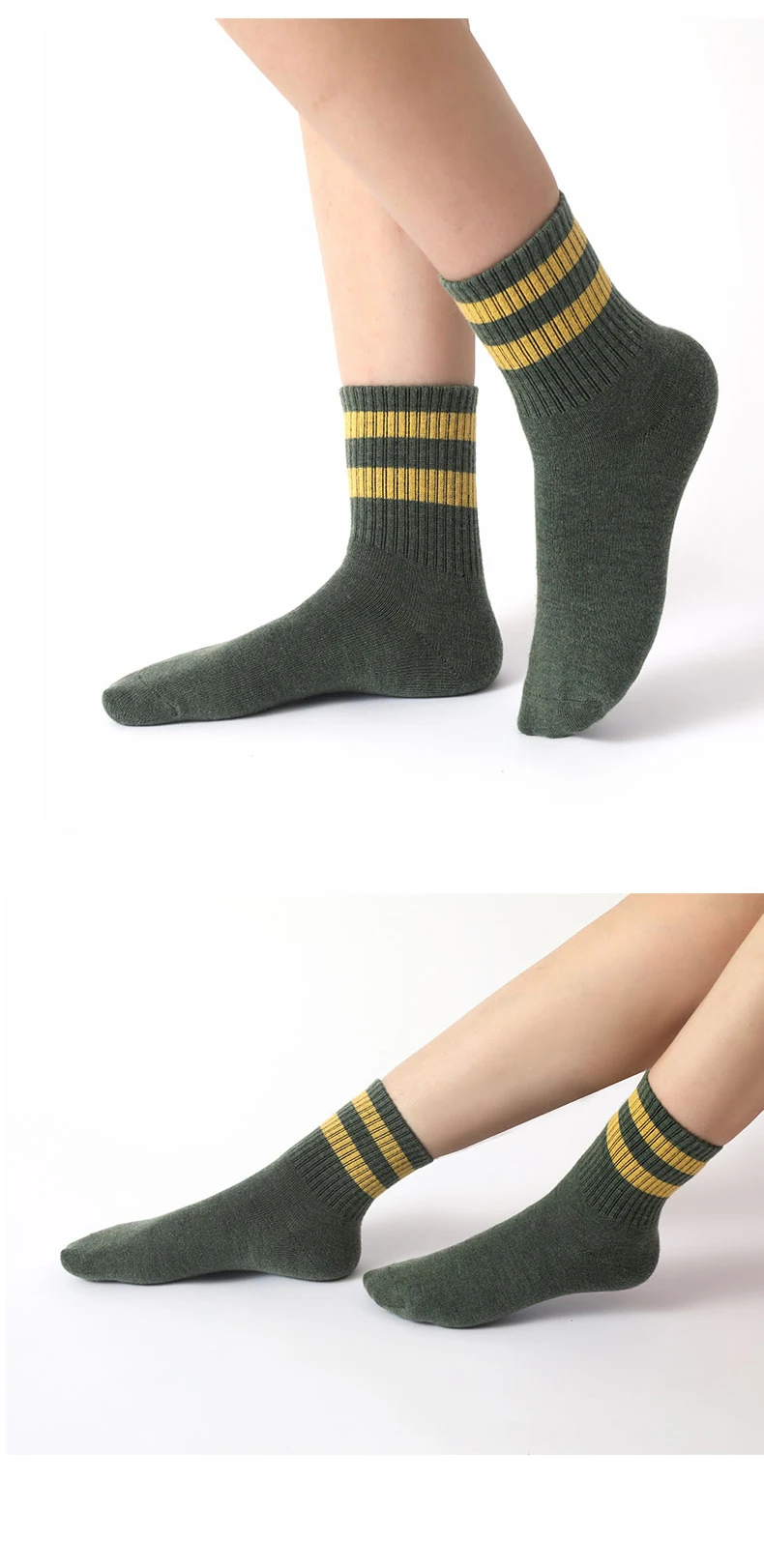 5 Paar Sets Winter-Kaschmirsocken für Damen, gestreift, aus Wolle, gestrickt, Unisex, warm, leicht, weich, hochwertige Socken für den Urlaub, 5 Stück/Set – Detail 16