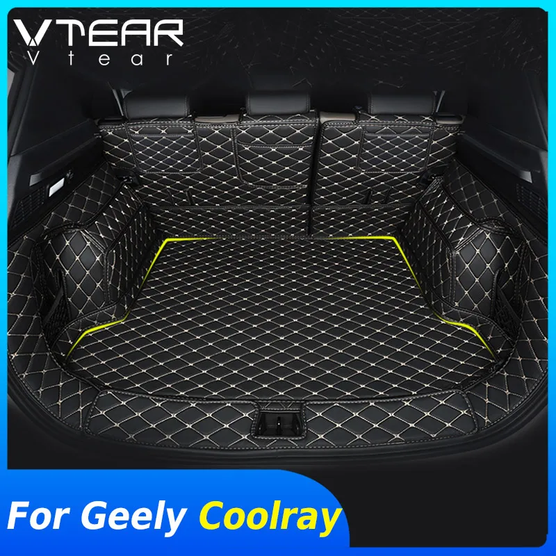 

Vtear For Geely Coolray Sx11 BelGee X50 Rear Trunk Frame Styling Mat Interior Anti-Kick Cover Floor Waterproof Accessories Parts