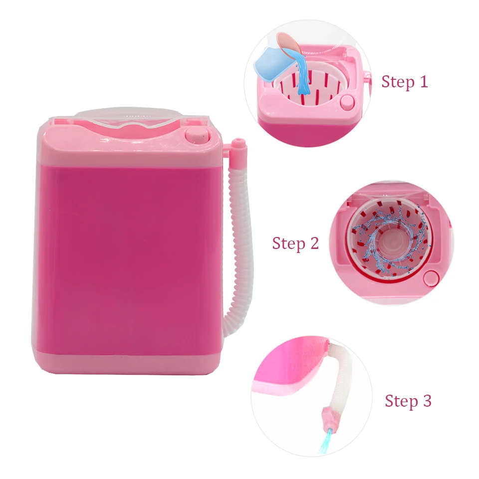 Makeup Brushes Cleaner Tool Mini Electric Washing Machine for Cosmetic Sponge False Eyelashes Play House Toy Clean Makeup Device