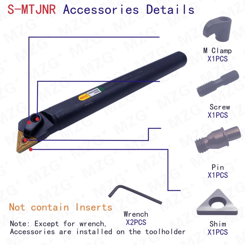 Imagem -05 - Mosask-suporte de Ferramenta de Furação Mtjnr 20 25 16 mm Inserções de Carboneto Tnmg Usinagem de Metal Furo Interno Suporte de Ferramentas de Giro