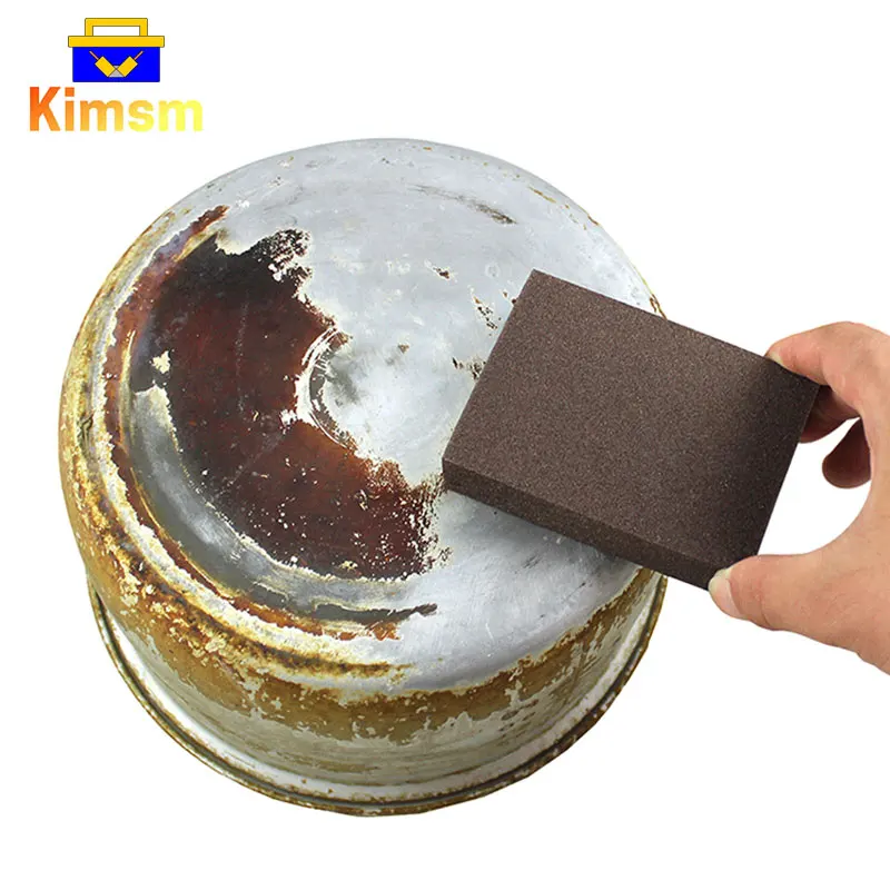 หยาบปานกลาง Fine Grit Abrasive Block สำหรับงานไม้ขัดขัดฟองน้ำทรายเครื่องมือห้องครัวคราบน้ำมันสนิมทำความสะอาดกระดาษทราย